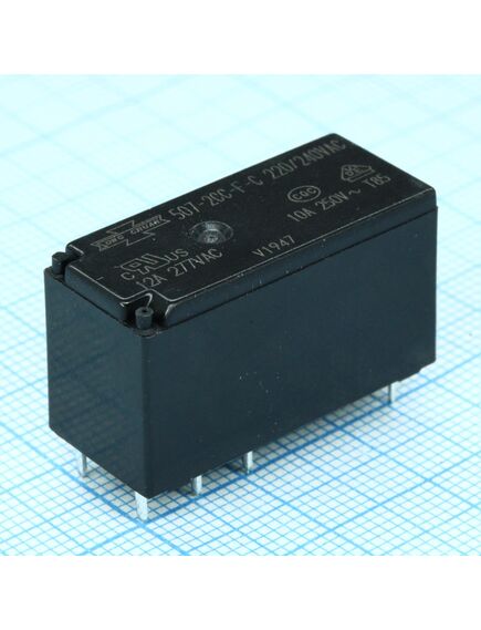 507-2CC-F-C 220/240 VAC, реле промежуточное катушка 220/240в переменного тока, 0.75вa. контакты 8а 240в переменного тока, 2 перекидных, размер (lxwxh) мм: 29.0х12.5х15.7 мотнаж в отверстие