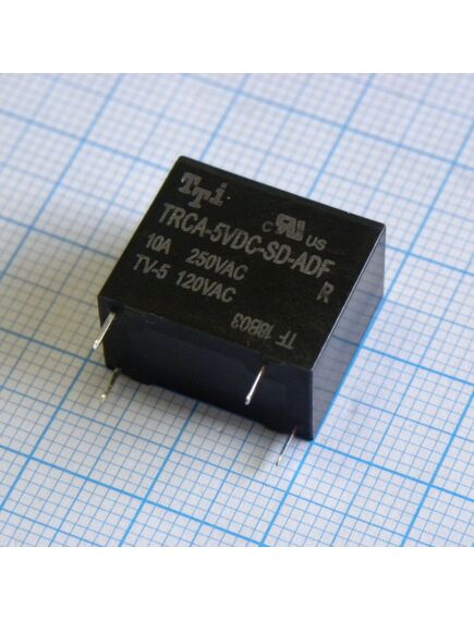TRCA-5VDC-SD-ADF-R, миниатюрное 5vdc, 10a/250vac, 1переключение
