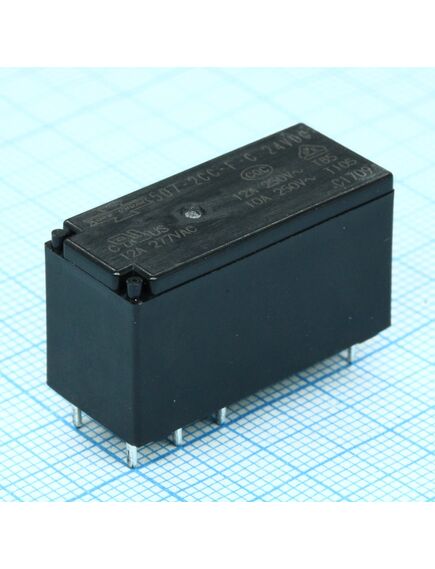 507-2CC-F-C 24VDC, реле промежуточное катушка 24в, 0.53вт контакты 8а 240в переменного тока, 2 перекидных, размер (lxwxh) мм: 29.0х12.5х15.7 мотнаж в отверстие