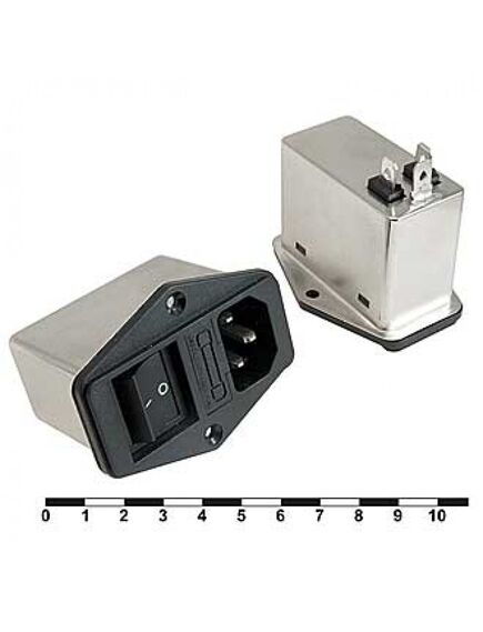 DL-1DZ2KR 1A. 250V, однофазный сетевой фильтр 1а 250в встроенный выключатель и предохранитель