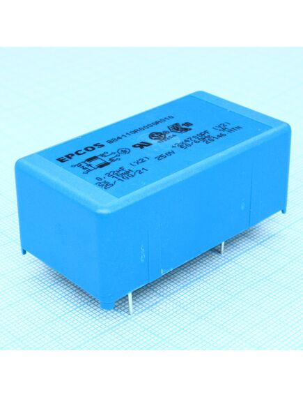 B84110A0000A010, сетевой фильтр 2x1a/250v, 2х10 мгн, 0.22 мкф (x2), 2х4700 пф (y2), 56х30x23 мм, монтаж в плату