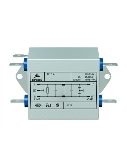 B84114D0000B010, emc-фильтр sifi-d, 2x1a, 250v, 2x0.47мкф (x2) + 2x4700 пф (y2), 2x5.6 мгн