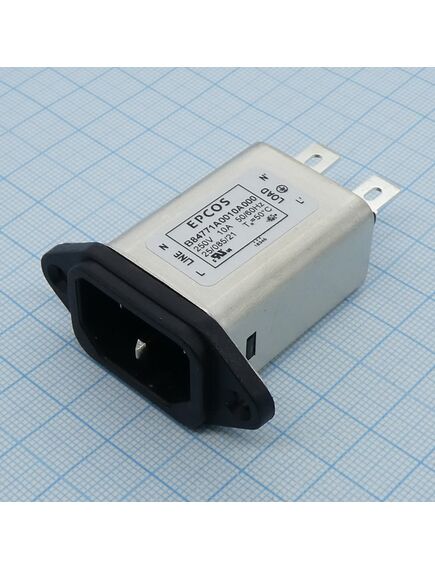 B84771A0010A, фильтр iec 10a, 250b, x2=0.1uf, y2=2x2200pf, lr=2x0.24mh, ileak=0.173ma