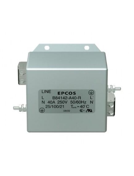 B84142A0010R000, сетевой фильтр для 1-фазных систем 10a/250v, 0.018 ом