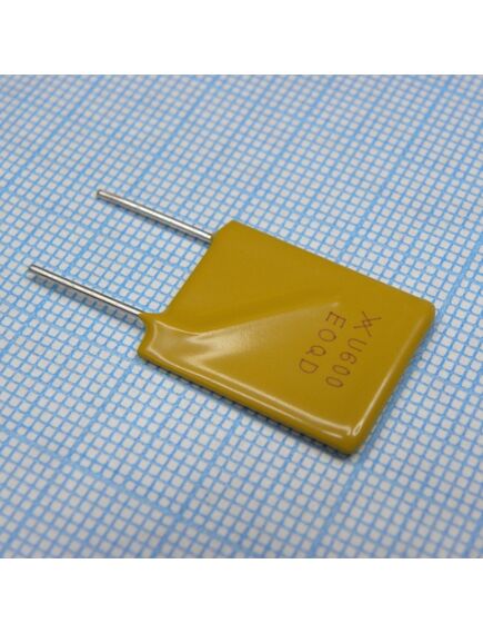 RUEF600, самовосстанавливающийся предохранитель ptc 6a(hold) 12a(trip) 30v 100a 3.5w 16s 0.005ohm radial 16.5 x 3 x 24.1mm bag