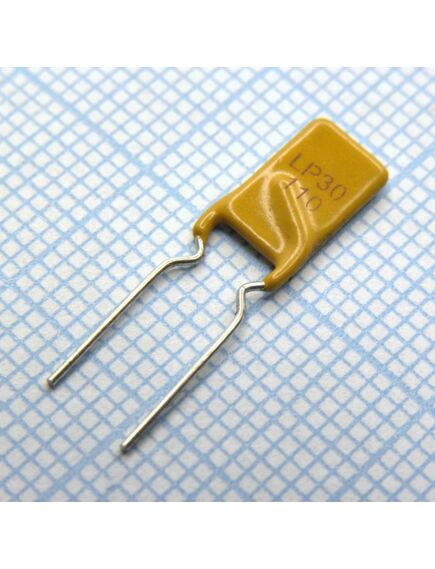 LP30-110F, самовосстанавливающийся предохранитель ptc 1.1a(hold) 2.2a(trip) 30v 40a 1w 6.6s 0.05ohm radial 8.2 x 3 x 14mm