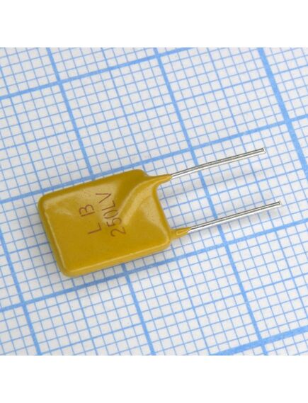 LB250LVF, самовосстанавливающийся предохранитель ptc 0.25a(hold) 0.56a(trip) 265v 3.5a 18.5s 1.3ohm, радиальные выводы, 9.6 x 17.4 x 3.8mm, россыпью