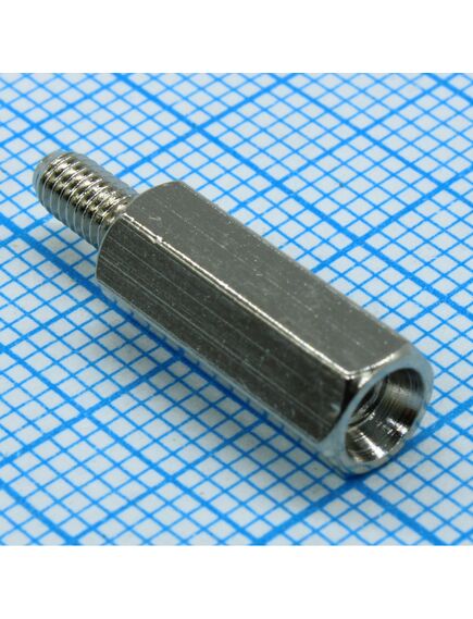 H-L1400-2000-5-03-1N1W, стойка латунная для печатной платы, шестигранная, м3, 14мм, отверстие- винт