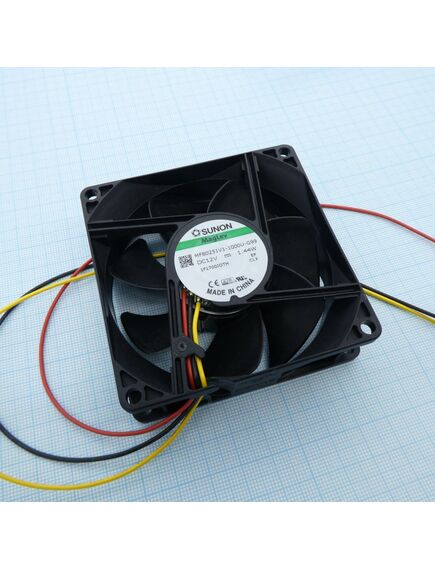 MF80251V1-1000U-G99, вентилятор 12в 80x25 v 3200об/мин 69,29м3/час, 33дб, подшипник vapo, автоперезапуск, сигнальный вывод