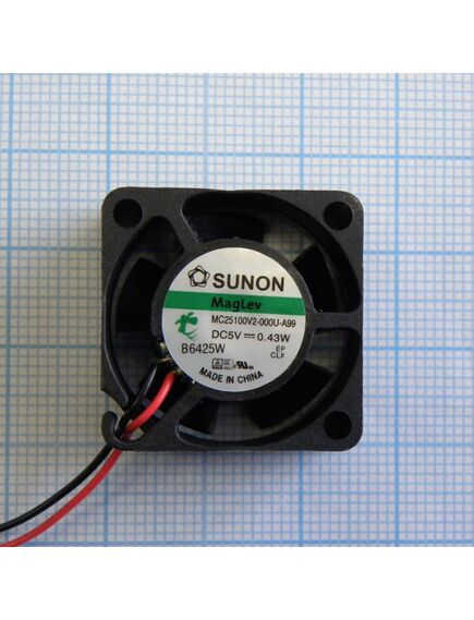 MC25100V2-000U-A99, вентилятор 5в 25x10 v 10000об/мин 5м3/час, 16дб (recommended replacement: mf25100v2-10000-a99)
