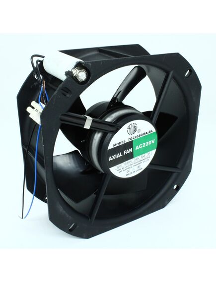 TG22580HA2BL, вентилятор 220в ac, 2500об/мин., 16.7м3/мин, 225х225х80мм, подшипник качения, тип вывода -терминал. металлические лопасти/пластиковая рама