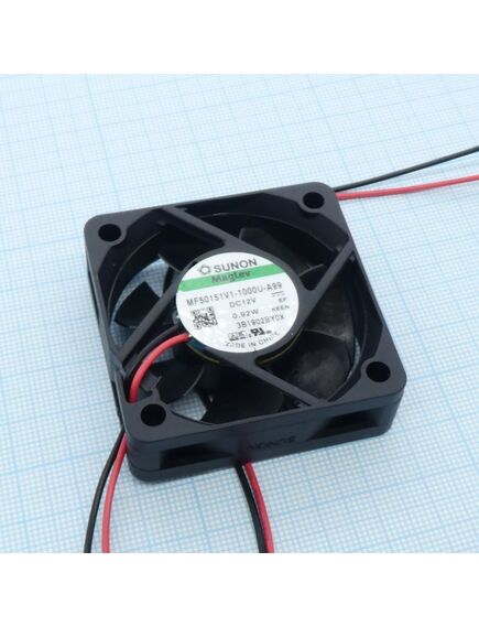 MF50151V1-1000U-A99, вентилятор 12в 50х50x15мм v 6100об/мин, 28.73м3/час, 33дб