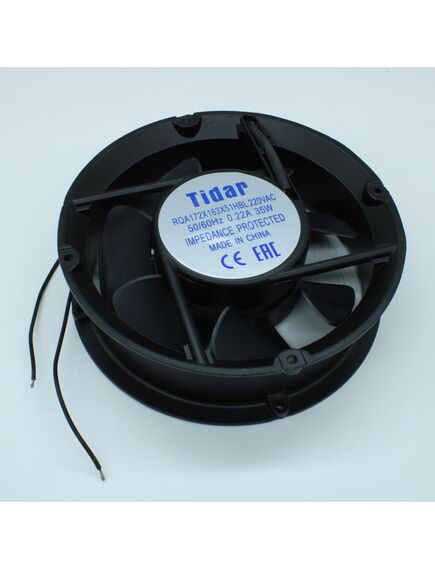RQA 172X163X51HBL 220VAC, вентилятор 220в ac, 2200об/мин., 172х172х51мм, 255 м3/час, 25 дб, подшипник качения, тип вывода - провод
