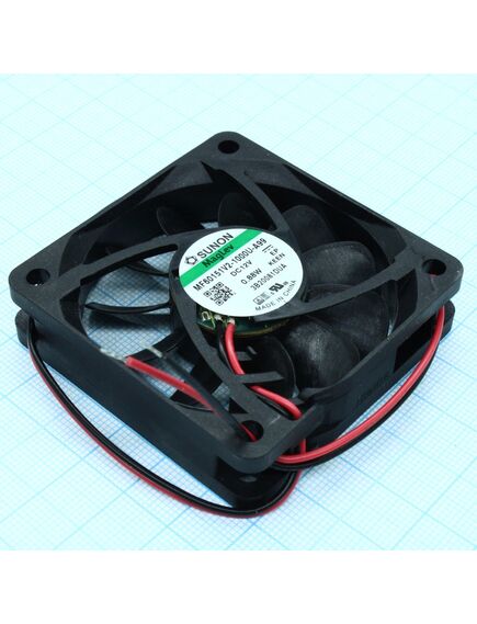MF60151V2-1000U-A99, вентилятор 12в 60х60x15мм v 3900об/мин 38,7м3/час, 29,2дб