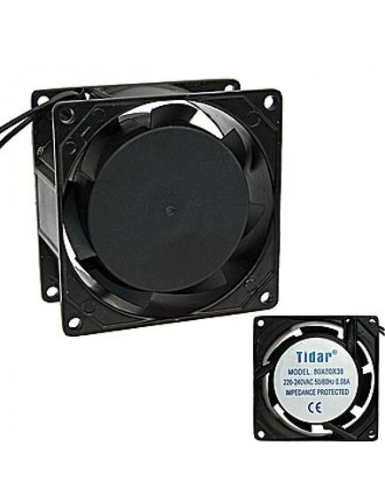 RQA 8038HSL 220VAC, вентилятор 220в ac, 2300об/мин., 80x80х38мм, 39м3/час, 25дб, подшипник скольжения, тип вывода - провод