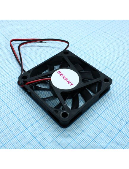 RX 6010MS 12VDC, вентилятор 12в 60x60х10 s 4000 об/мин., 28.95м3/час, 32дб, подшипник скольжения, тип вывода - провод