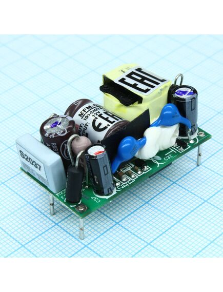 MFM-05-12, ac-dc med, 5вт, вход 80...264в ac 47...440 гц, выход 12в/0.42а, изоляция 4000в ac, без корпуса 42х22.3х20.5мм, -40...+85°c
