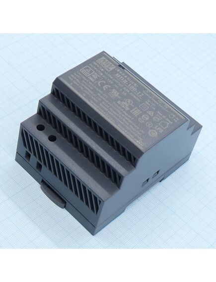 HDR-100-12, ac-dc, 85.2вт, вход 85...264 в ac 47...63гц/120...370в dc, выход 12в/7.1а, рег. выхода 12…13в, изоляция 3000в ac, в кожухе на din-рейку, 70х90х54.5мм, -30...+70°с