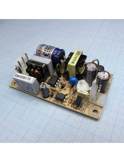 PS-05-15, ac-dc, 5вт, вход 85…264v ac, 47…63гц /120…370в dc, выход 15в/0.35a, изоляция 3000в ac, на плате 75х40х21мм, вход/выход разъемы molex, -10…+60°с