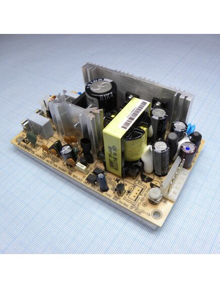 PD-65B, ac-dc, 65вт, вход 85…264v ac, 47…440гц /120…370в dc, выход1: +5в/0.4…6a, выход2: +24в/0.2…2.6a, изоляция 3000в ac, открытая плата 127х76х40мм, -10…+60°с
