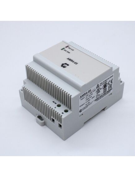 AMR4-05, ac-dc, din-рейка, 35вт, вход 90…264в ac, 47…63гц или 120…375в dc, выход 5в/7а, изоляция 3000в ac, 91х71х57мм), -40…+71°с