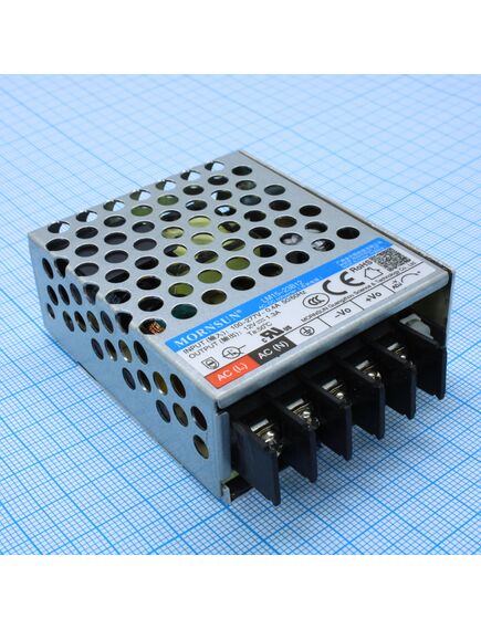 LM15-23B12, преобразователь ac-dc, 15вт, вход 85...305в ac 47...63 гц, выход 12в/1.3а, изоляция 4000в ac, в корпусе на шасси, -30...+70°c
