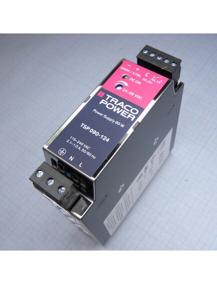 TSP 090-124, преобразователь ac/dc на din-рейку, 90вт