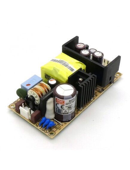 RPS-60-12, ac-dc med, 60вт, вход 90…264v ac, 47…63гц /127…370в dc, выход 12в/5a, рег. вых -5…+10%uном, изоляция 4000v ac, открытая плата 101,8х50,8х28мм, -20…+70°с, изображение 2