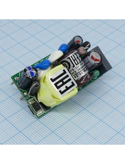 MFM-10-24, ac-dc med, 10вт, вход 80...264в ac 47...440 гц, выход 24в/0.42а, изоляция 4000в ac, без корпуса 42х22.3х20.5мм, -30...+85°c