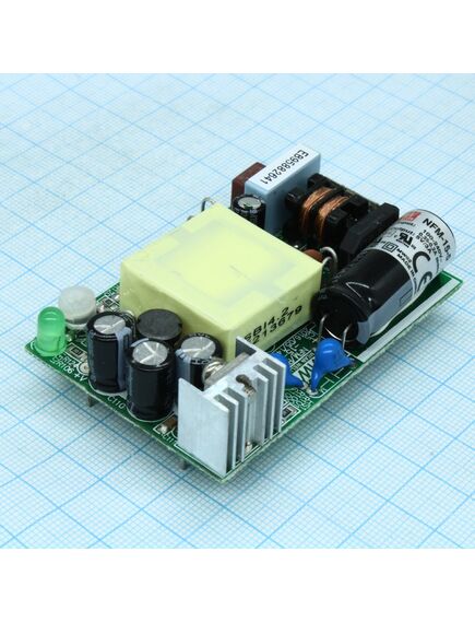 NFM-15-5, ac-dc, 15 вт, вход 85...264в ас 47...440 гц, 120...370в dc, выход 5в/3а, рег. вых=±10%uном, изоляция 4000в ас, на плате 70х48х22мм, -20...+70°с