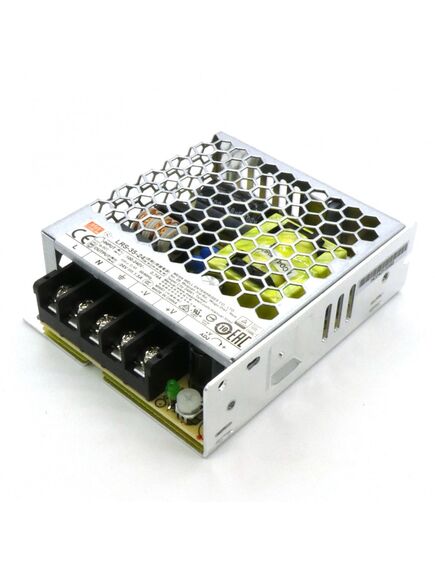 LRS-35-24, ac-dc, 36вт, вход 85…264в ac, 47…63гц / 120…370 в dc, выход 24в/1.5a, рег. вых ±10% , изоляция 3750в ac, в кожухе 99х82х30мм, -30…+70°с, изображение 2