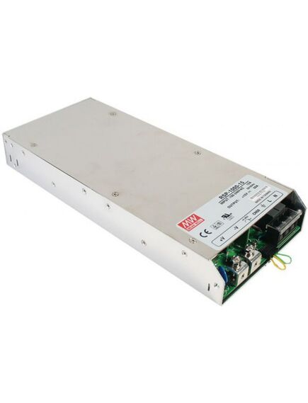 RSP-1000-12, ac-dc, 720вт, вход 90…264v ac, 47…63гц /127…370в dc, выход 12в/0…60a, рег. вых=±10%uном, изоляция 3000в ac, в корпусе 295х127х41мм, -20…+60°с