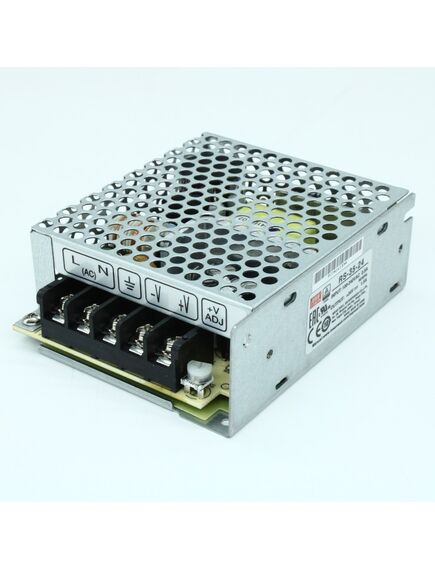 RS-35-24, ac-dc, 35вт, выход 24в/1.5a, рег. вых 22.8...26.4, вход 88…264v ac, 47…63гц /125…373в dc, изоляция 3000в ac, в кожухе 99х82х35мм, -20…+70°с