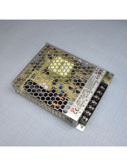 LRS-100-48, ac-dc, 110.4вт, вход 85…264в ac, 47…63гц / 120…370 в dc, выход 48в/2.3a, рег. вых ±10% , изоляция 3750в ac, в кожухе 129х97х30мм, -30…+70°с