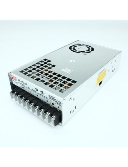 SE-450-12, ac-dc, 450вт, вход 180...264vac, 47...63гц / 254...370vdc, выход 12в/37,5a, рег. вых 10,8...13,5в, изоляция 3000в ac, в кожухе 225x124х50мм, -10…+60°с