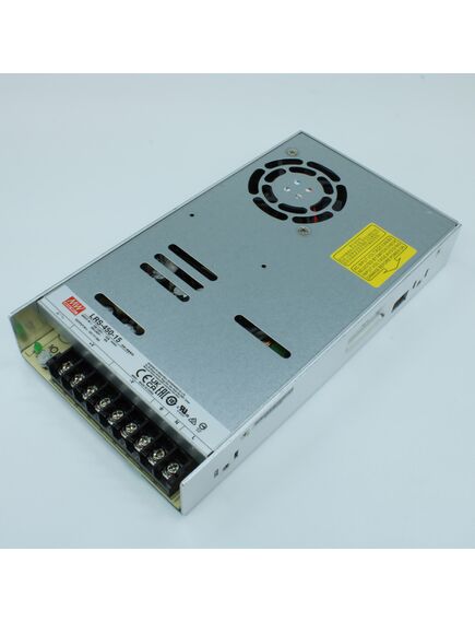 LRS-450-15, ac-dc, 450вт, вход 90…264в ac (переключатель), 47…63гц, выход 15в/30a, рег.вых=14.25…16.5в, изоляция 3000в ac, в кожухе 225х124х35мм, -25…+70°с