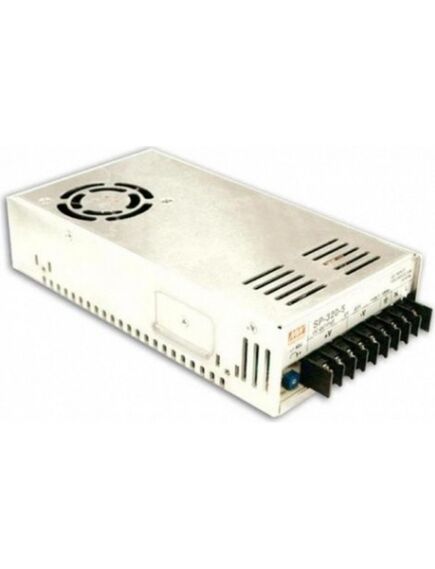 SP-320-5, ac-dc, 320вт, выход 5в/0…55a, рег. вых=±10%uном, вход 85…264v ac, 47…63гц /120…370в dc, изоляция 3000в ac, в кожухе 215х115х50мм, -20…+65°с