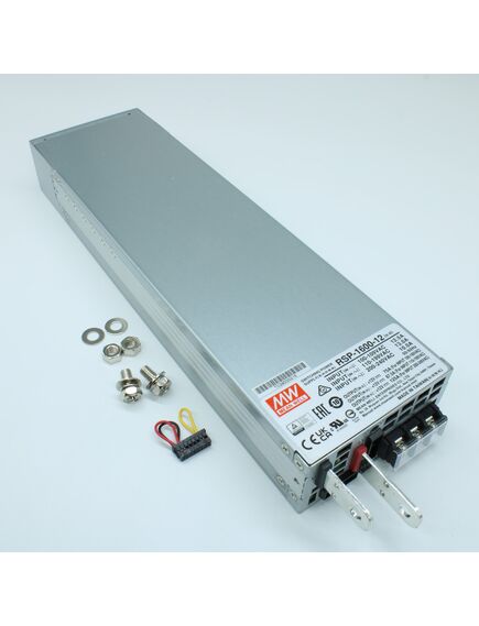RSP-1600-12, ac-dc, 1500вт, вход 90…264v ac, 47…63гц /127…370в dc, выход 12в/125a, рег. вых 11.5…15в, изоляция 3000в ac, в корпусе 300х85х41мм, -30…+70°с