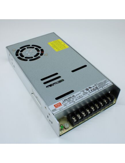LRS-600-36, ac-dc, 597.6вт, вход 90…264в ac (переключатель), 47…63гц, выход 36в/16.6a, рег.вых=34.2…39.6в, изоляция 3000в ac, в кожухе 225х124х41мм, -20…+65°с