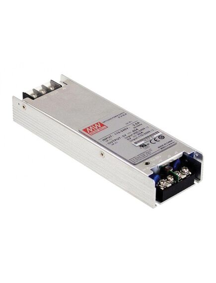 UHP-200A-5, ac-dc, 200вт, вход 100…264в ac, 47…63гц, выход 5в/40a, ккм, рег. вых 4.7…5.3в, изоляция 3000в ac, в кожухе 167х55х26мм, -30…+50°с