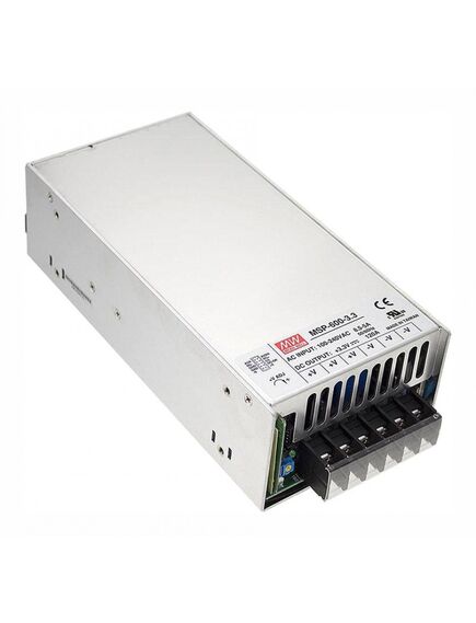 MSP-600-15, ac-dc, med, ккм, 645вт, вход 85…264в ac, 47…63гц /120…370в dc, выход 15в/43a, рег. вых 13.5…18в, изоляция 4000в ac, в кожухе 218х105х63.5мм, -40…+70°с, выход sb 5в/0.3а