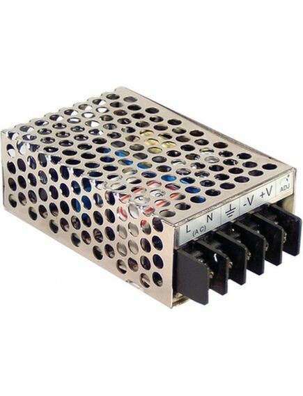 RS-25-15, ac-dc, 25вт, выход 15в/1.7a, рег. вых 13.5…16.5 в , вход 88…264в ac, 47…63гц / 125…373 в dc, изоляция 3000в ac, в кожухе 79х51х28мм, -20…+70°с