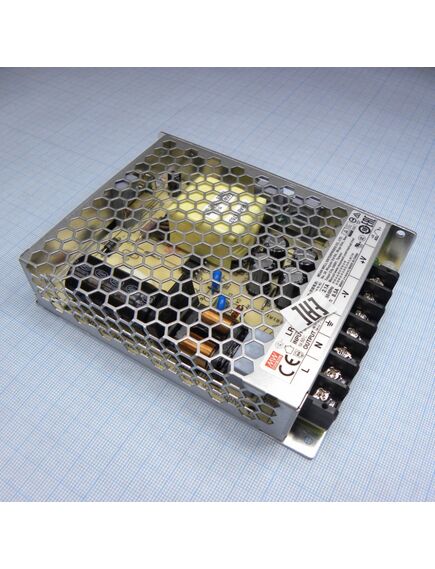 LRS-100-12, ac-dc, 102вт, вход 85…264в ac, 47…63гц / 120…370 в dc, выход 12в/8.5a, рег. вых ±10% , изоляция 3750в ac, в кожухе 129х97х30мм, -30…+70°с