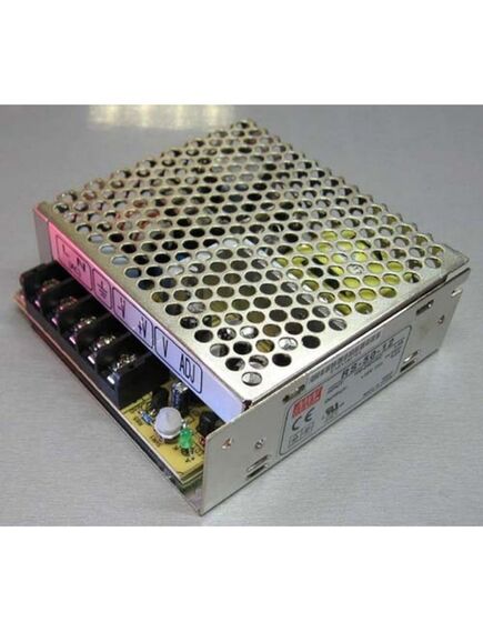 RS-50-48, ac-dc, 50вт, выход 48в/1.05a, рег. вых 43.6…52.8 в , вход 88…264в ac, 47…63гц / 125…373 в dc, изоляция 3000в ac, в кожухе 99х97х35мм, -20…+70°с