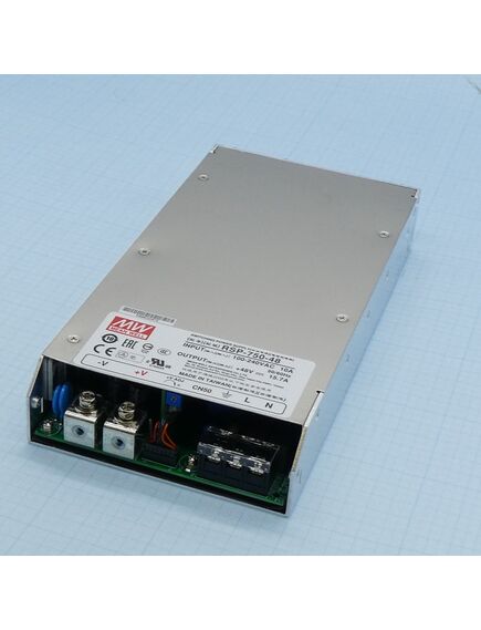 RSP-750-48, ac-dc, 750вт, ккм, вход 90…264v ac, 47…63гц /127…370в dc, выход 48в/15.7a, рег. вых 43…55в, эл. рег. 40…110% uном./iном., изоляция 3000в ac, в корпусе 250х127х41мм, -30…+70°с