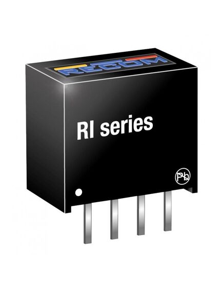 RI-0505S, преобразователь dc-dc на печатную плату вход 5в выход 5в 0.4a 2вт 4-pin sip модуль туба