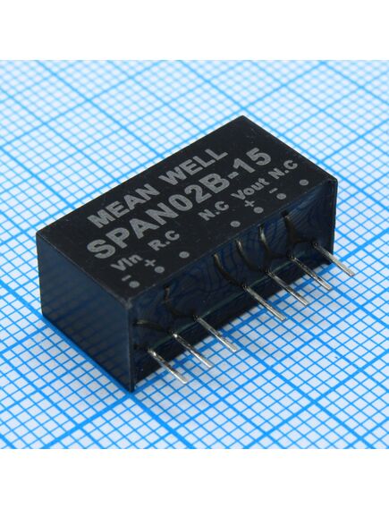 SPAN02B-15, преобразователь dc/dc, на печатную плату, 2 вт