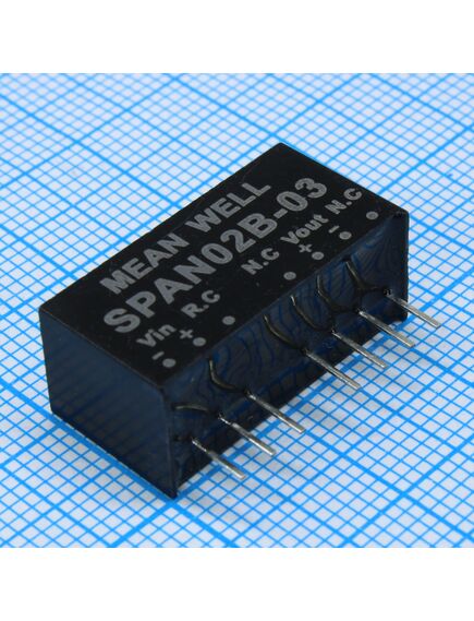 SPAN02B-03, преобразователь dc/dc, на печатную плату, 2 вт