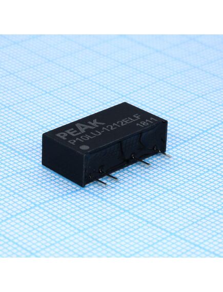 P10LU-1212ELF, dc-dc, 2вт, uвх=10.8...13.2в, uвых=12/167ма, изоляция 1000в dc, 19.5х6х10мм, -40°с…+85°с