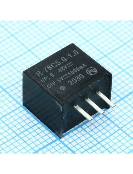 R-78C5.0-1.0, преобразователь dc/dc, на печатную плату вход 5в выход 5в 1a 5вт 3-pin sip туба